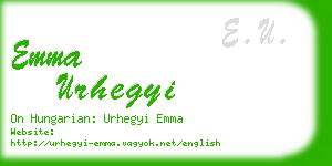 emma urhegyi business card